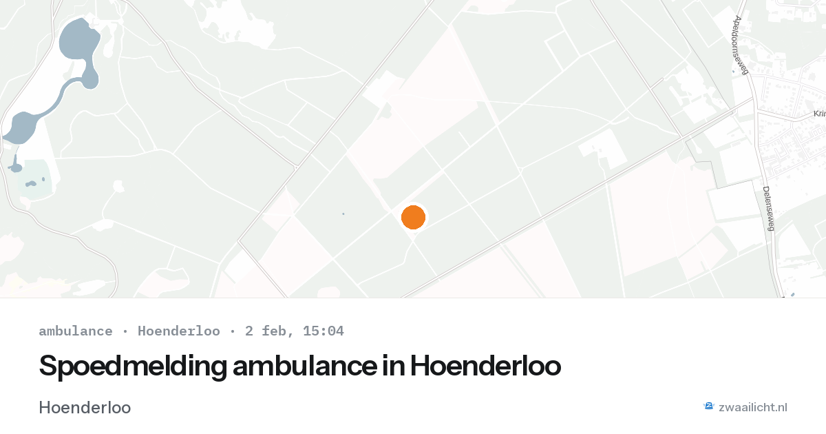 Spoedmelding ambulance in Hoenderloo — 2 feb 2026