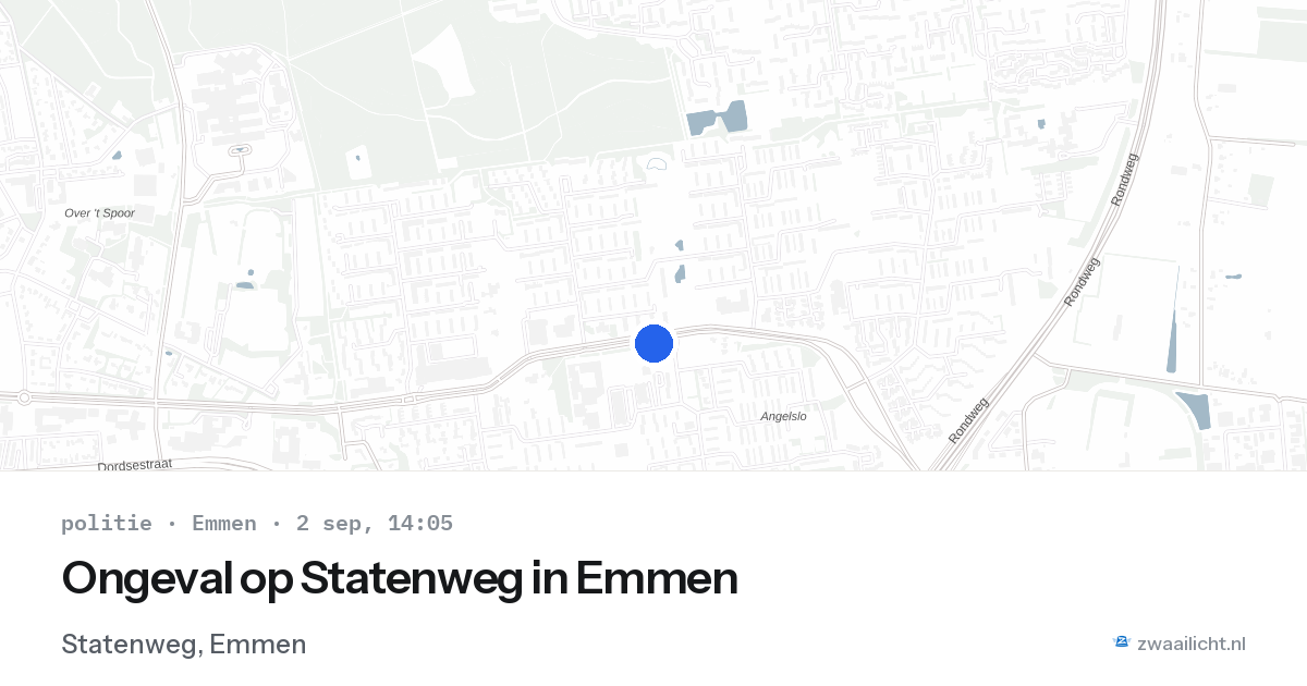 Ongeval op Statenweg in Emmen — 2 sep 2026