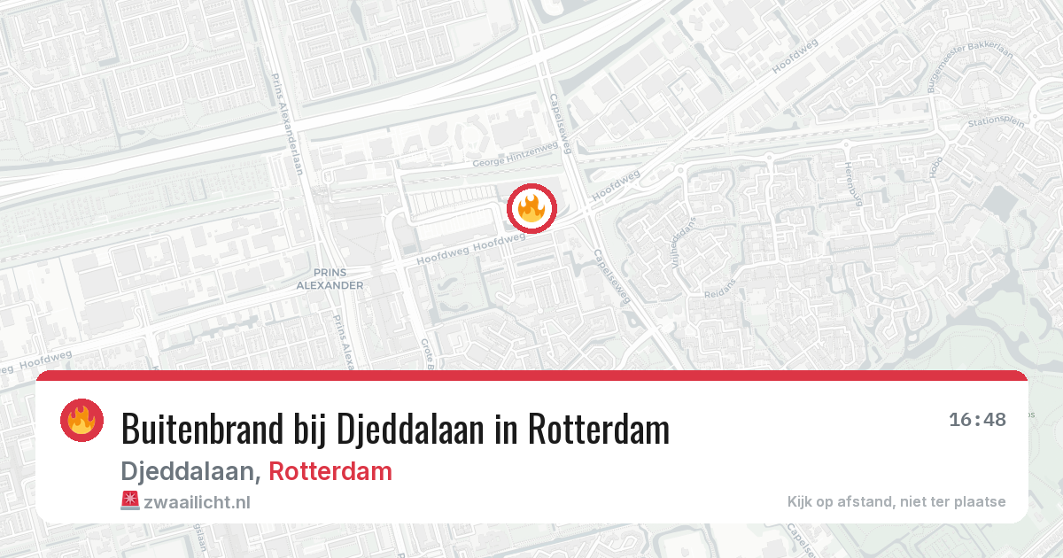 Buitenbrand bij Djeddalaan in Rotterdam — 8 jun 2026