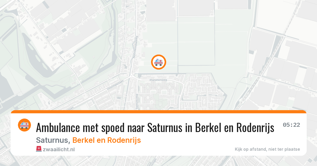 Ambulance met spoed naar Saturnus in Berkel en Rodenrijs — 14 aug 2026