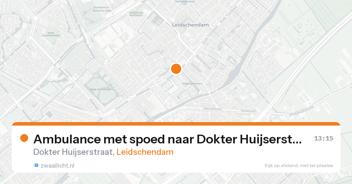 Ambulance met spoed naar Dokter Huijserstraat in Leidschendam — 19 aug 2026