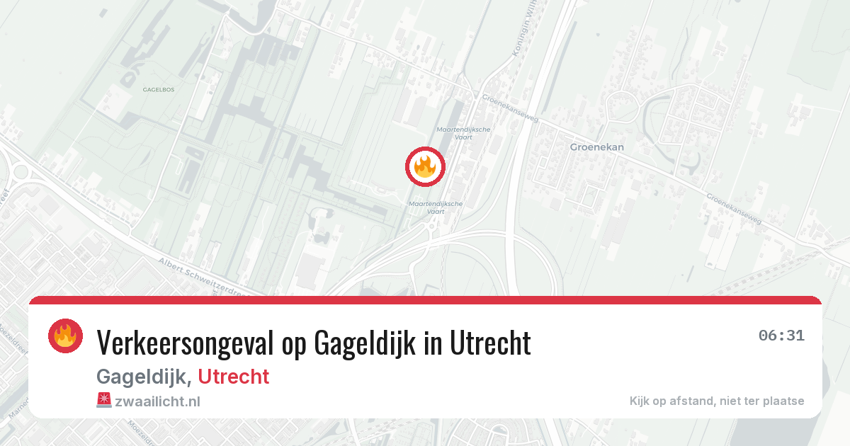 Verkeersongeval op Gageldijk in Utrecht — 14 jun 2026