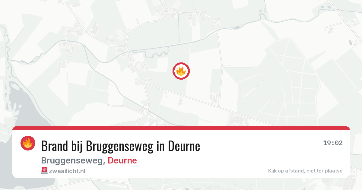 Brand bij Bruggenseweg in Deurne — 26 jun 2026