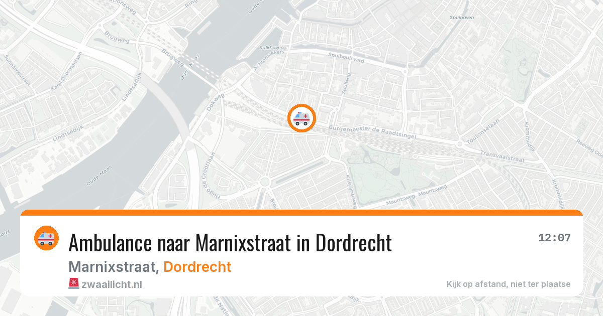 Ambulance naar Marnixstraat in Dordrecht — 5 aug 2026