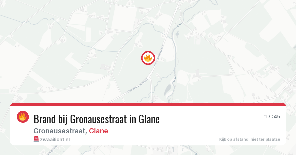 Brand bij Gronausestraat in Glane — 25 jun 2026