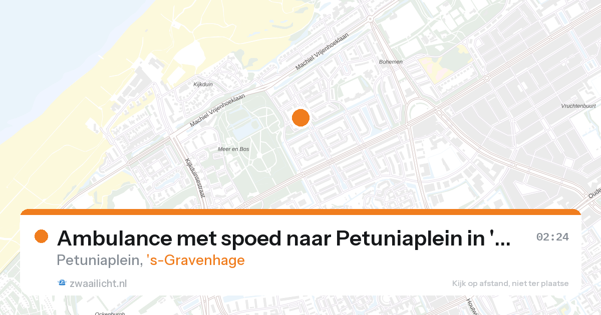 Ambulance met spoed naar Petuniaplein in 's-Gravenhage — 28 aug 2026