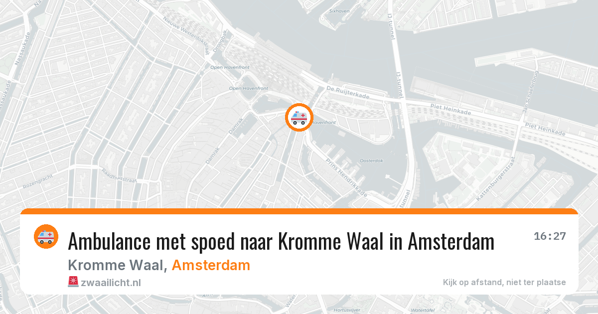 Ambulance met spoed naar Kromme Waal in Amsterdam — 10 jun 2026
