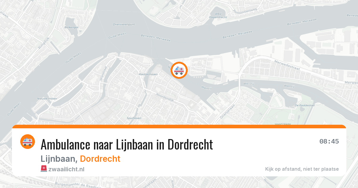 Ambulance naar Lijnbaan in Dordrecht — 2 aug 2026