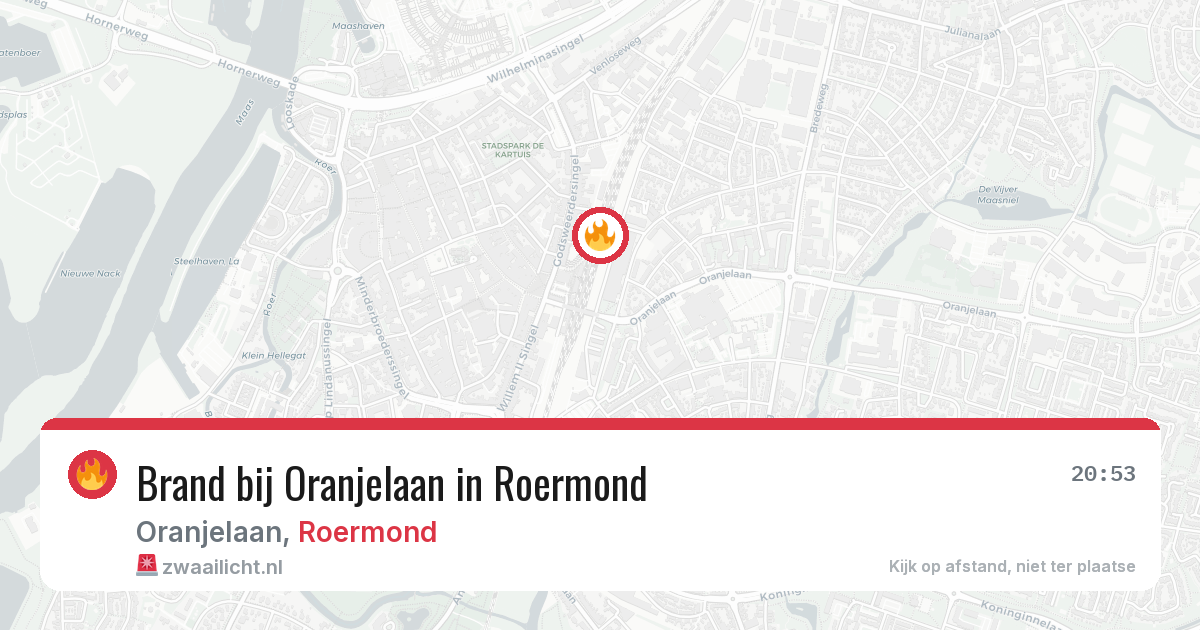 Brand bij Oranjelaan in Roermond — 27 mrt 2026