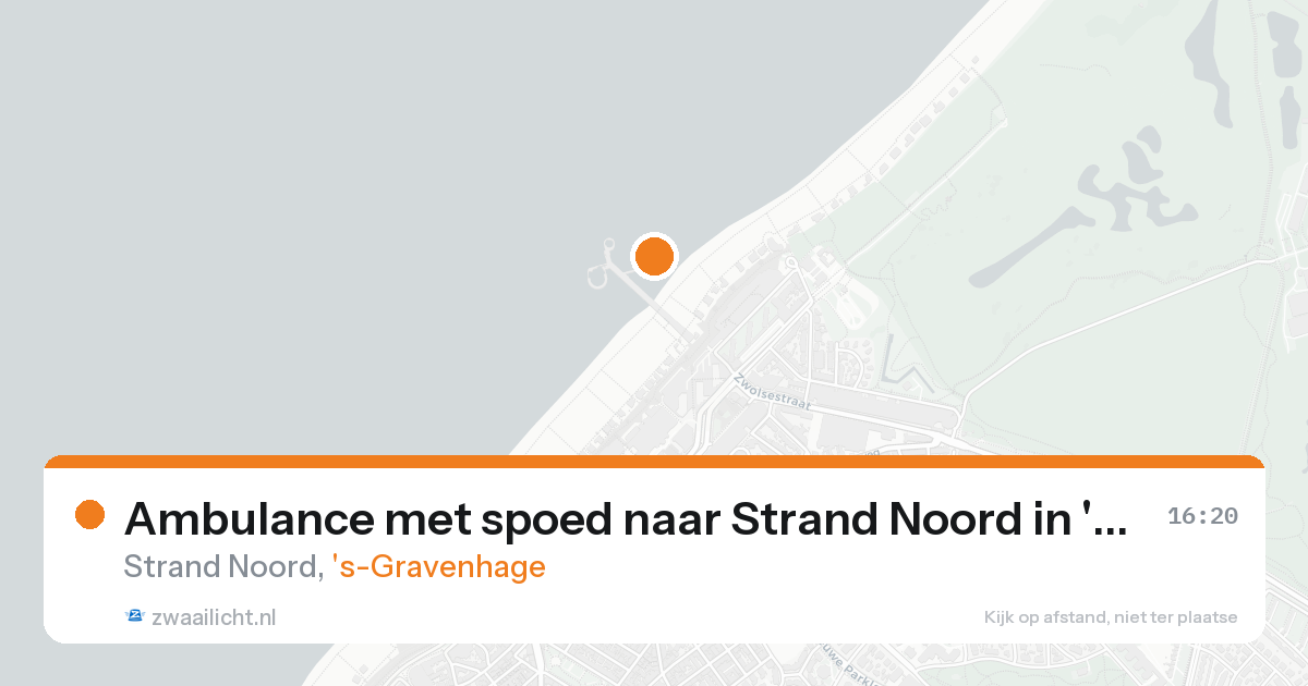 Ambulance met spoed naar Strand Noord in 's-Gravenhage — 16 aug 2026