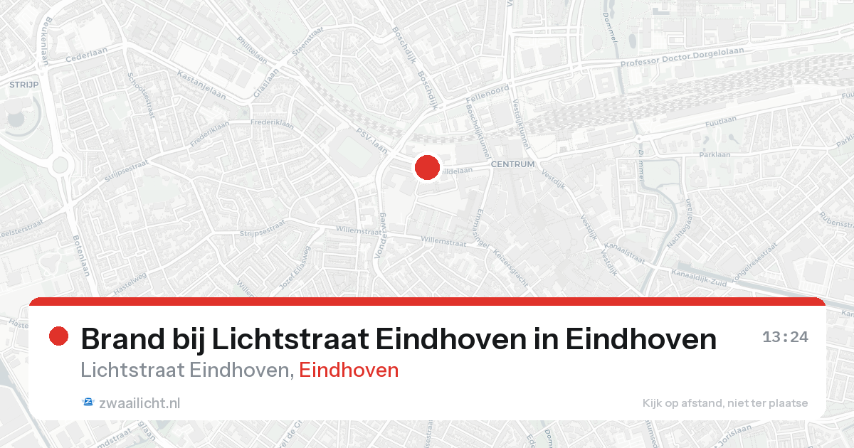 Brand bij Lichtstraat Eindhoven in Eindhoven — 21 aug 2026