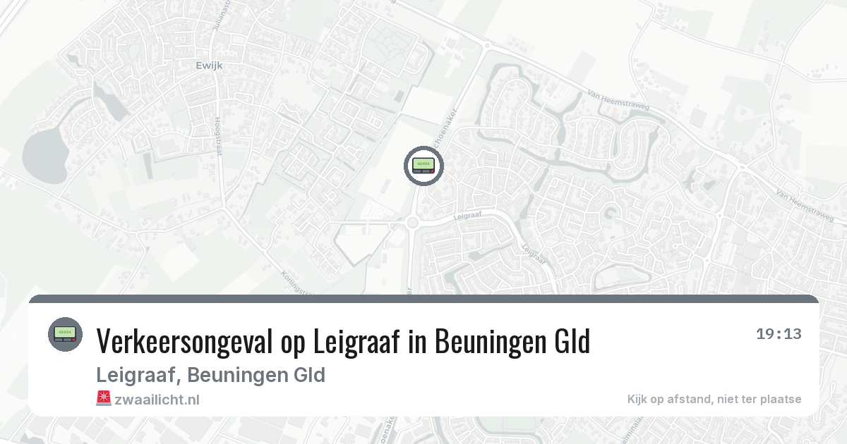 Verkeersongeval op Leigraaf in Beuningen Gld — 22 apr 2026