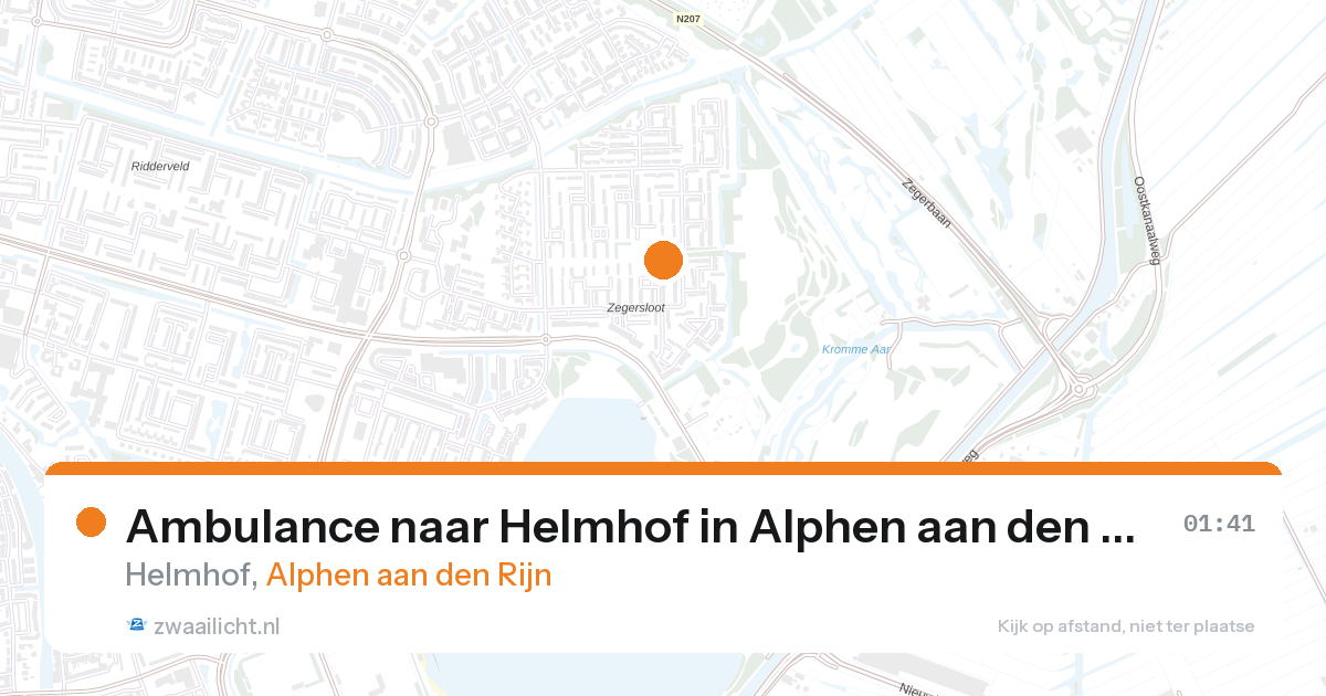 Ambulance naar Helmhof in Alphen aan den Rijn — 26 aug 2026