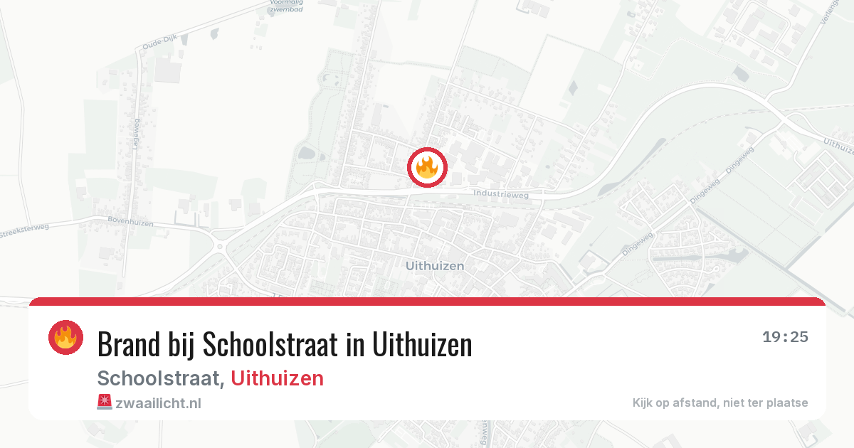 Brand bij Schoolstraat in Uithuizen — 4 aug 2026