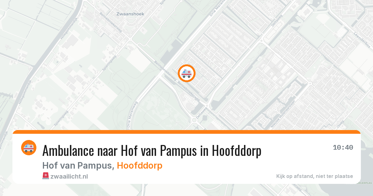 Ambulance naar Hof van Pampus in Hoofddorp — 6 jul 2026