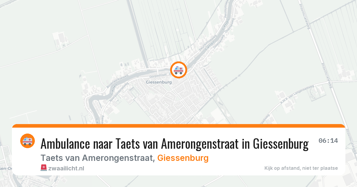 Ambulance naar Taets van Amerongenstraat in Giessenburg — 28 apr 2026