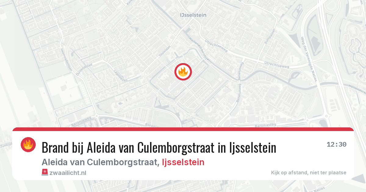 Brand bij Aleida van Culemborgstraat in Ijsselstein — 10 mei 2026