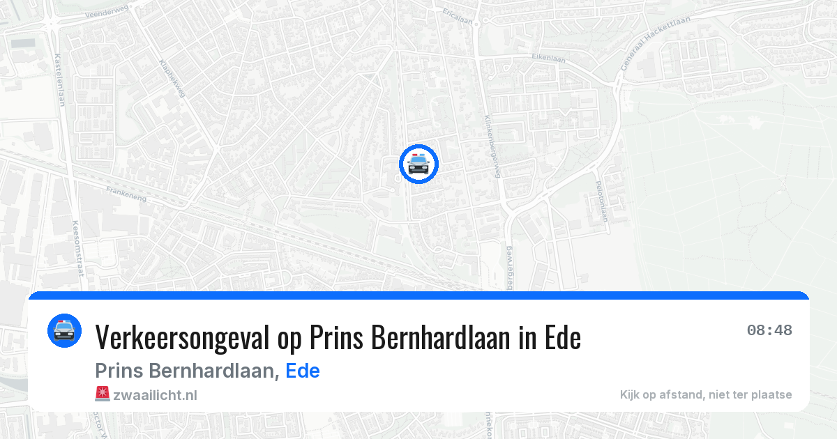 Verkeersongeval op Prins Bernhardlaan in Ede — 1 mei 2026