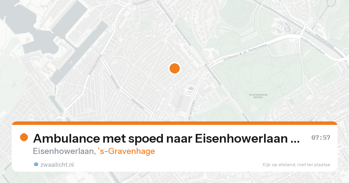 Ambulance met spoed naar Eisenhowerlaan in 's-Gravenhage — 18 aug 2026