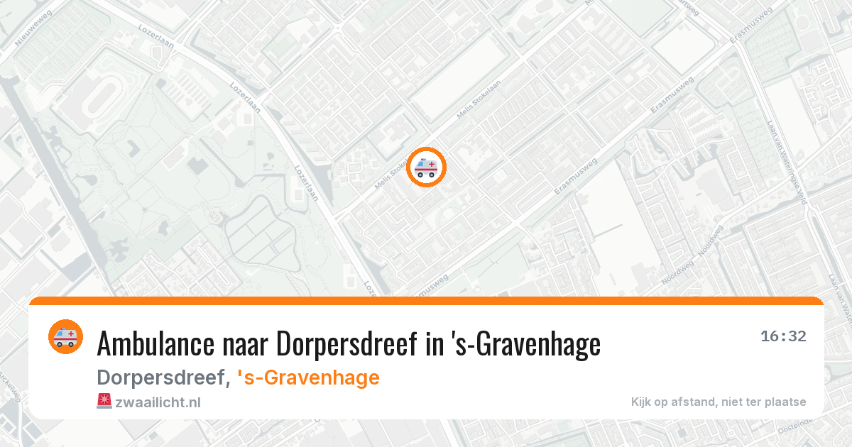 Ambulance naar Dorpersdreef in 's-Gravenhage — 14 mrt 2026