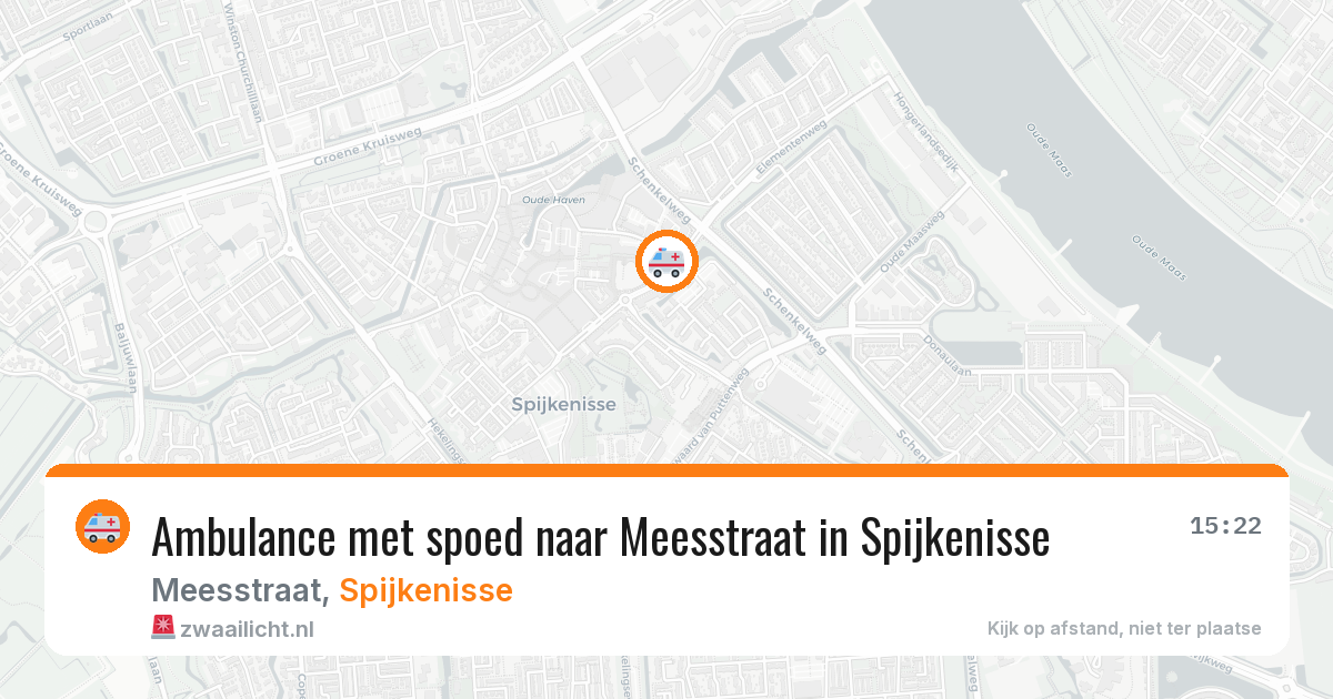 Ambulance met spoed naar Meesstraat in Spijkenisse — 24 mei 2026
