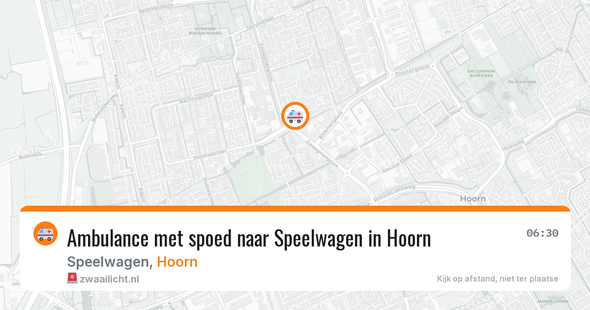 Ambulance met spoed naar Speelwagen in Hoorn — 30 apr 2026