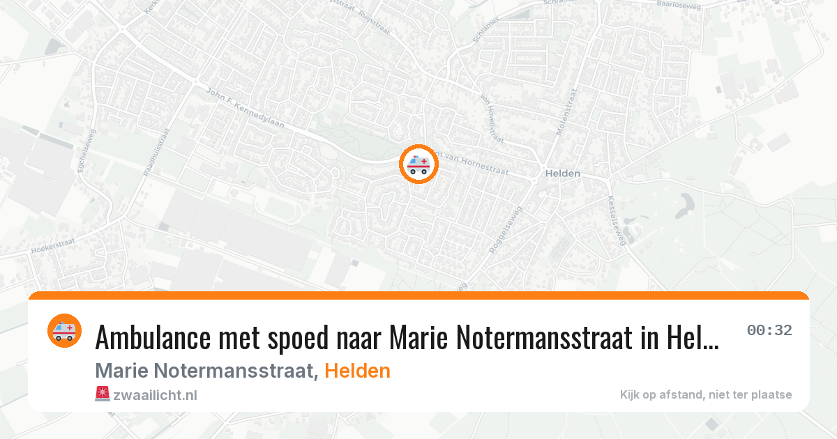 Ambulance met spoed naar Marie Notermansstraat in Helden — 4 jun 2026