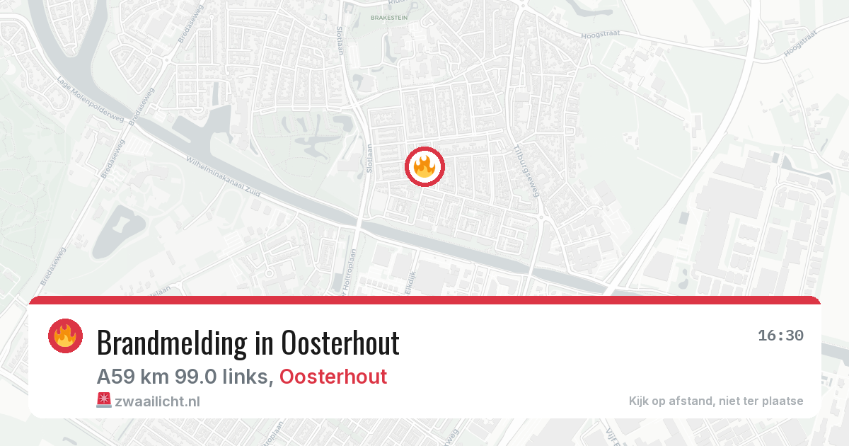 Brandmelding in Oosterhout — 8 mei 2026