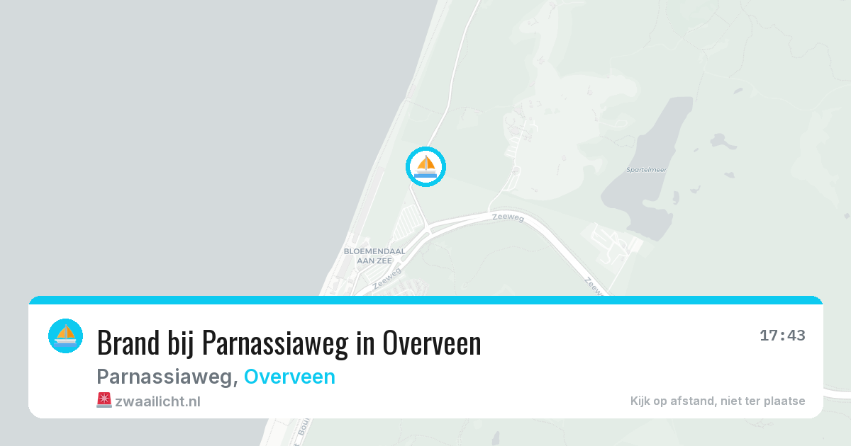 Brand bij Parnassiaweg in Overveen — 22 jun 2026