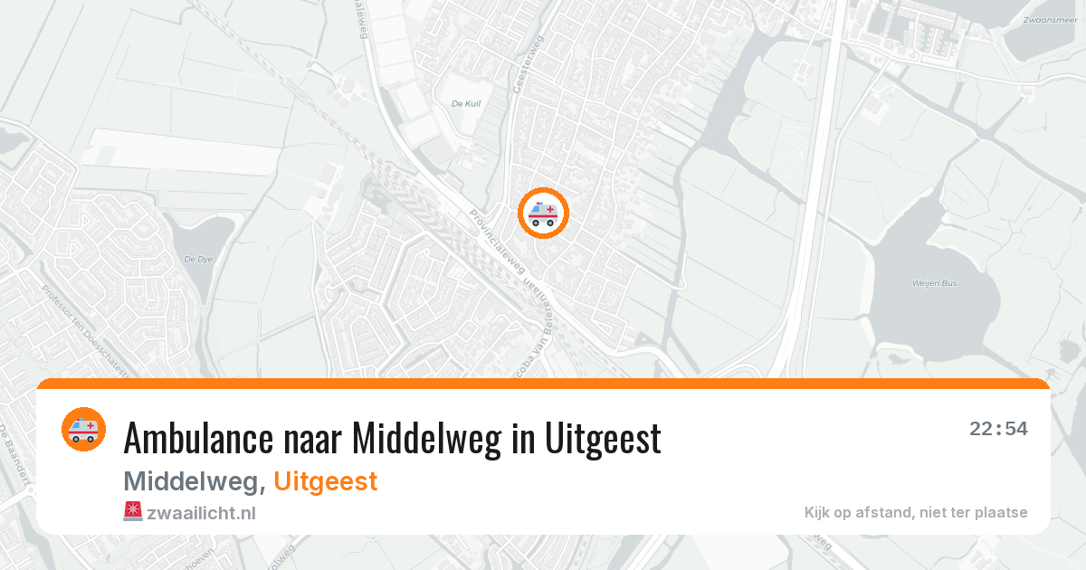 Ambulance naar Middelweg in Uitgeest — 15 jul 2026