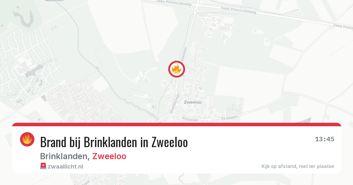 Brand bij Brinklanden in Zweeloo — 14 feb 2026