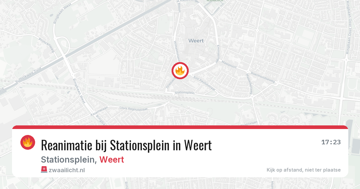 Reanimatie bij Stationsplein in Weert — 25 feb 2026