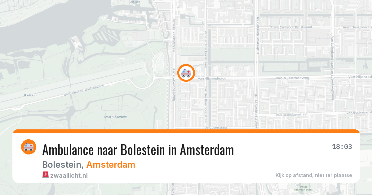 Ambulance naar Bolestein in Amsterdam — 19 mrt 2026