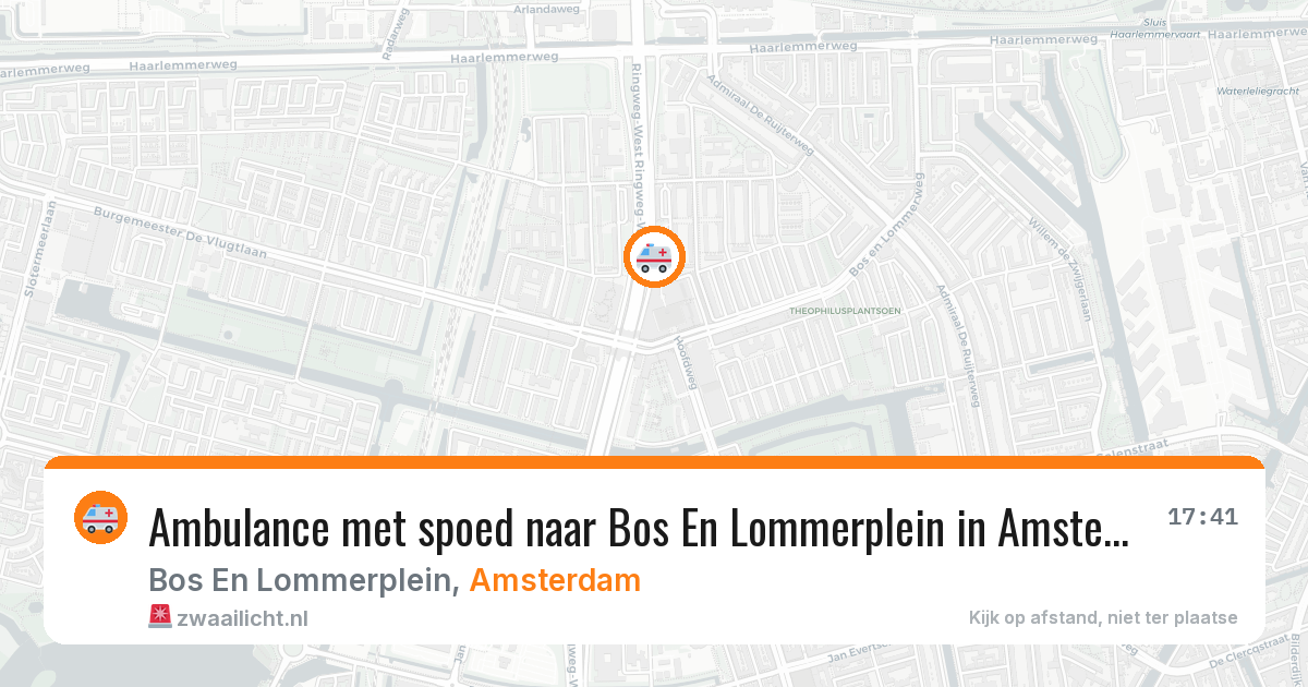 Ambulance met spoed naar Bos En Lommerplein in Amsterdam — 18 jun 2026