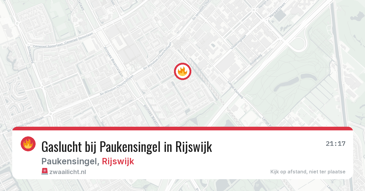 Gaslucht bij Paukensingel in Rijswijk — 17 apr 2026