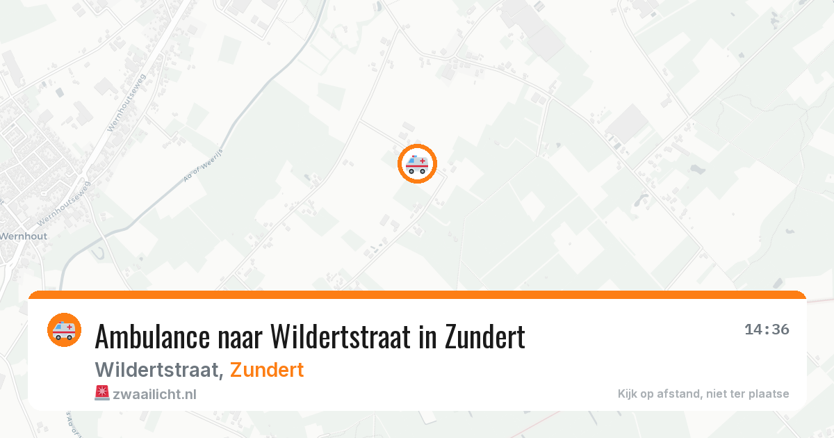 Ambulance naar Wildertstraat in Zundert — 8 mei 2026