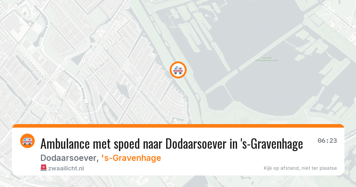Ambulance met spoed naar Dodaarsoever in 's-Gravenhage — 12 aug 2026