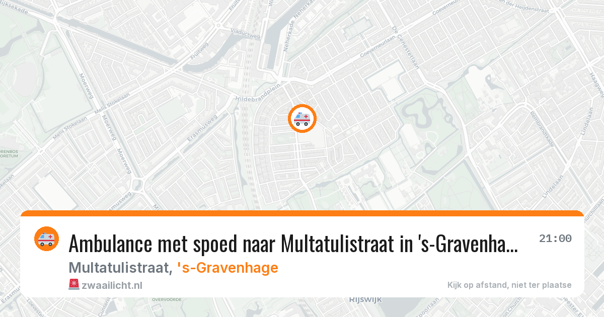 Ambulance met spoed naar Multatulistraat in 's-Gravenhage — 18 mei 2026