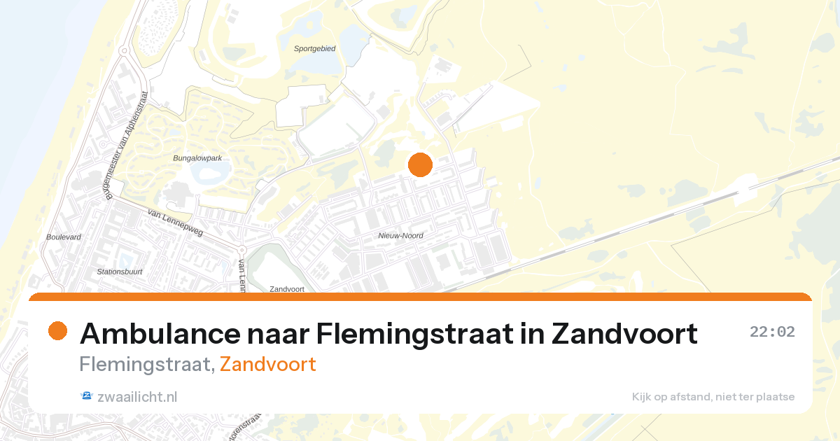 Ambulance naar Flemingstraat in Zandvoort — 14 jun 2026
