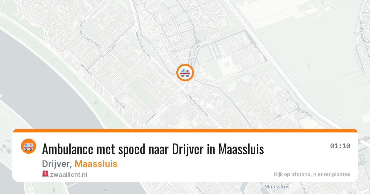 Ambulance met spoed naar Drijver in Maassluis — 20 jun 2026