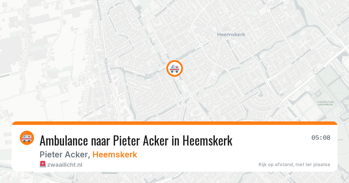 Ambulance naar Pieter Acker in Heemskerk — 12 apr 2026