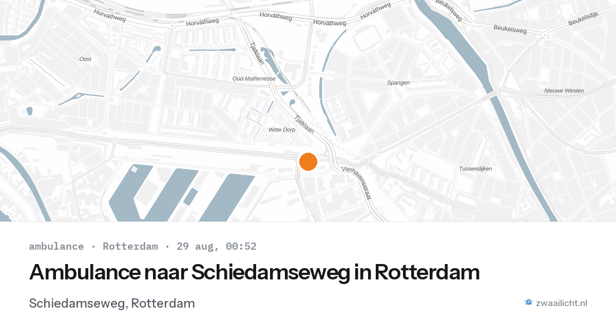 Ambulance naar Schiedamseweg in Rotterdam — 28 aug 2026