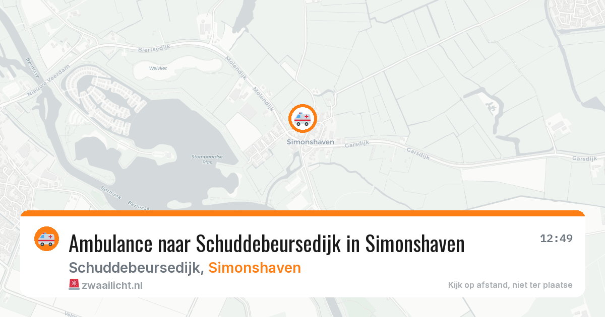 Ambulance naar Schuddebeursedijk in Simonshaven — 4 apr 2026