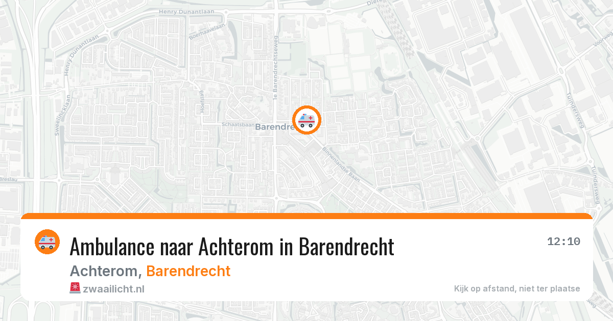 Ambulance naar Achterom in Barendrecht — 23 jun 2026