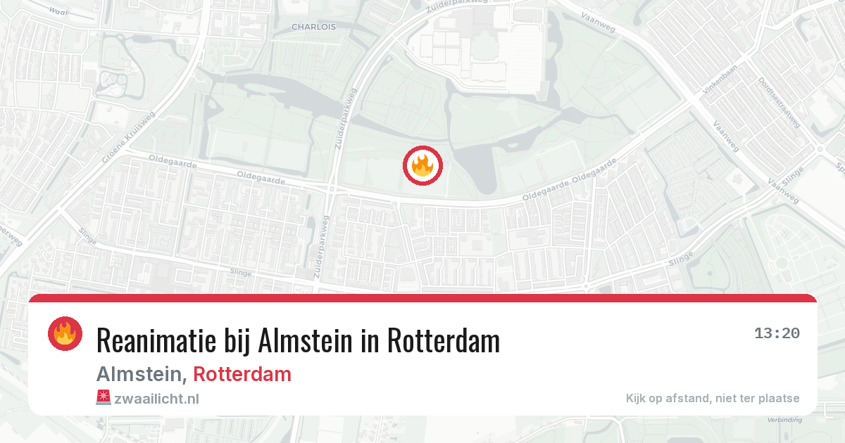 Reanimatie bij Almstein in Rotterdam — 26 jun 2026