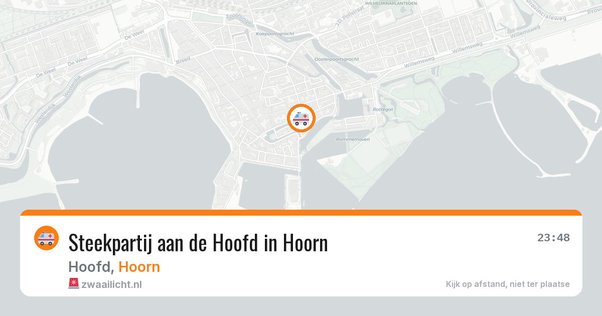Steekpartij aan de Hoofd in Hoorn — 28 mrt 2026
