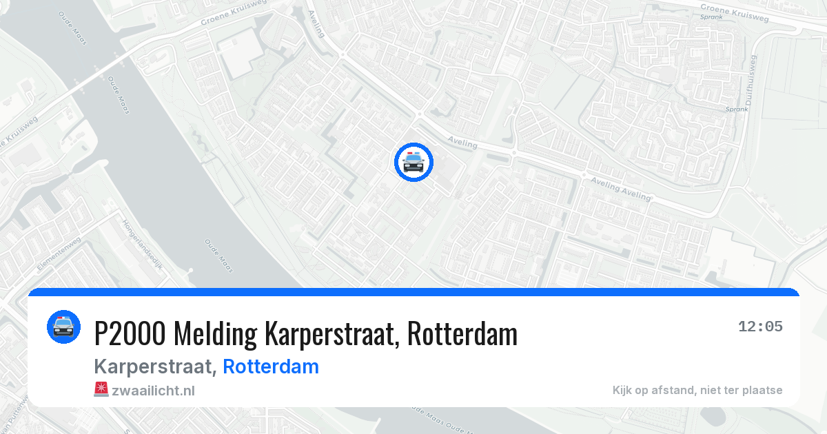 P2000 Melding Karperstraat, Rotterdam — 9 jul 2026