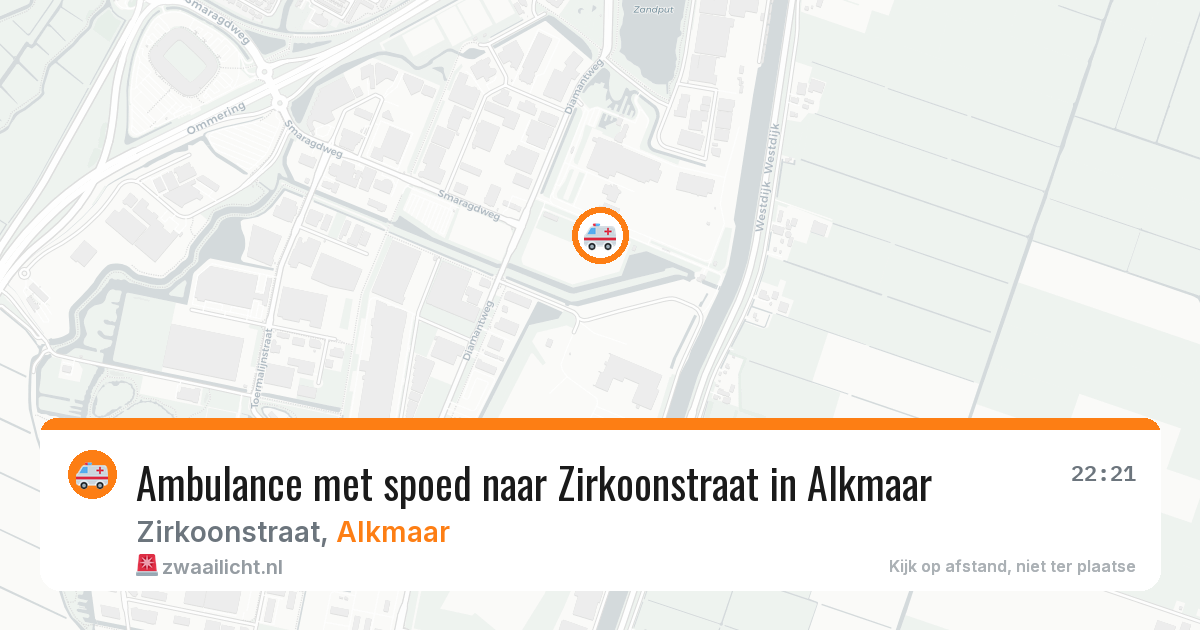 Ambulance met spoed naar Zirkoonstraat in Alkmaar — 29 jul 2026