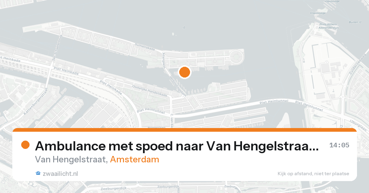 Ambulance met spoed naar Van Hengelstraat in Amsterdam — 24 aug 2026