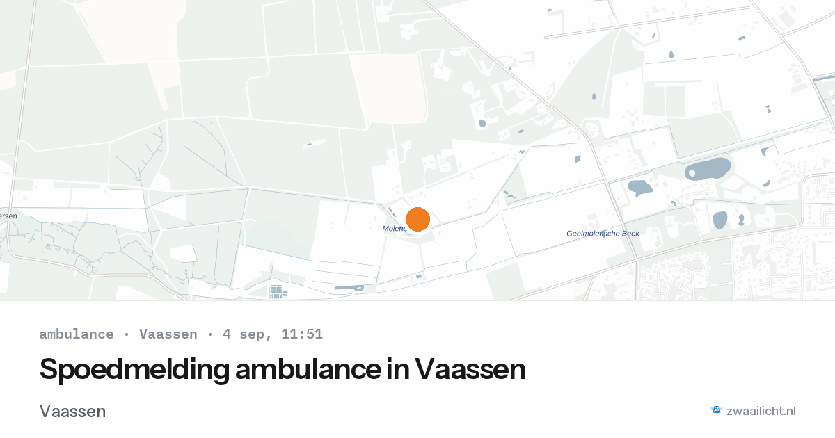 Spoedmelding ambulance in Vaassen — 4 sep 2026